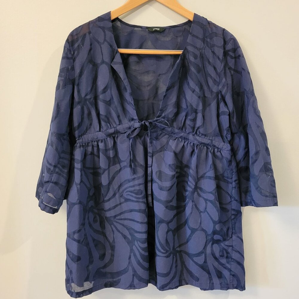 J Crew Blue Swim Coverup Medium